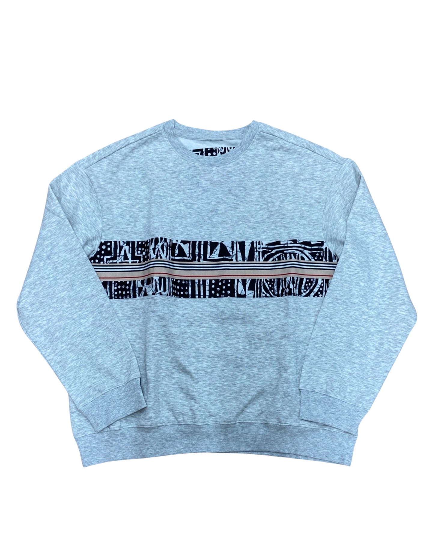 Linear Grey Crew Sweatshirt