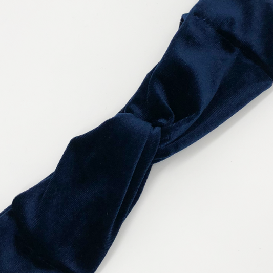 Navy Velvet Headband