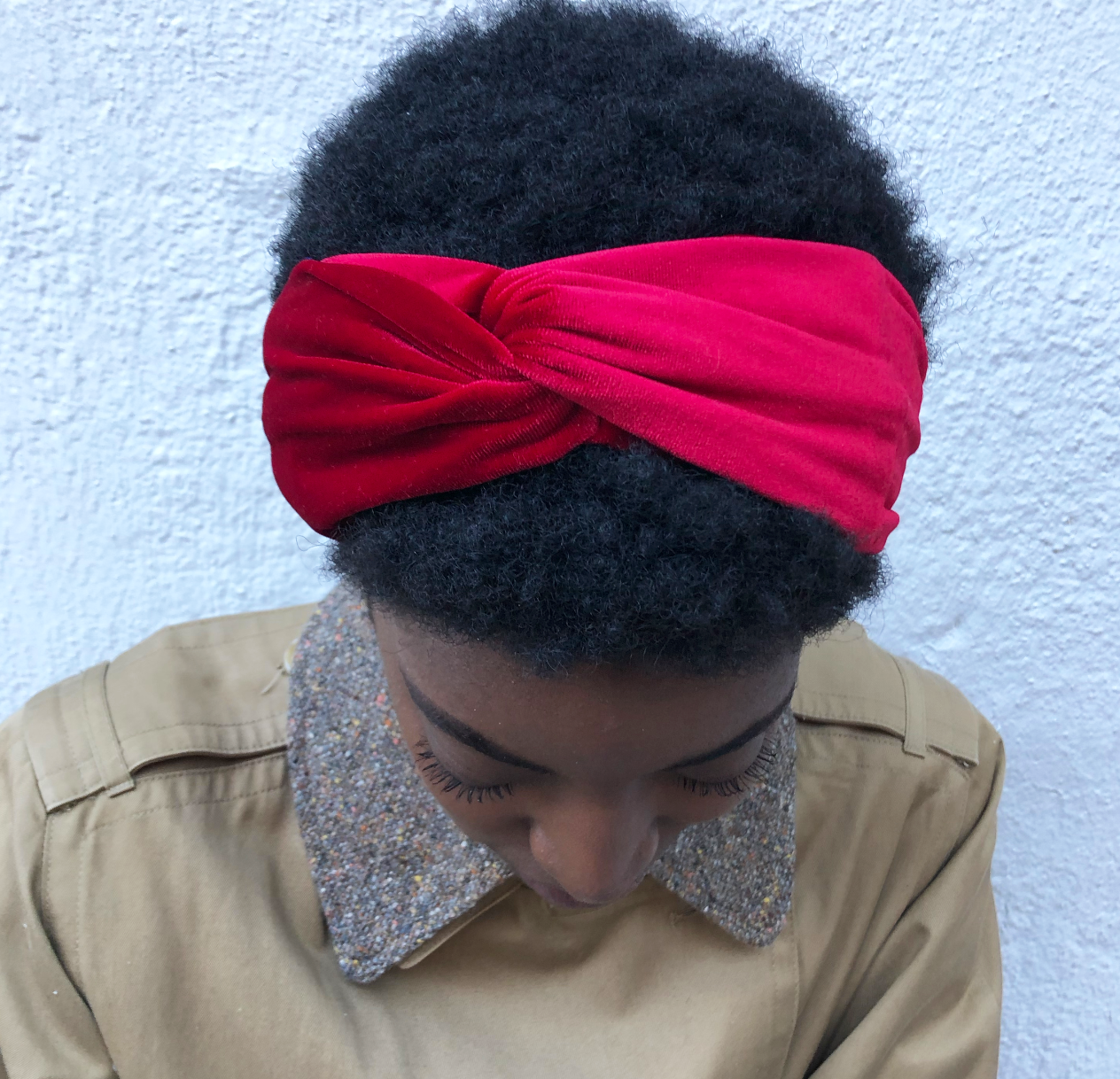 Ruby Red Velvet Headband