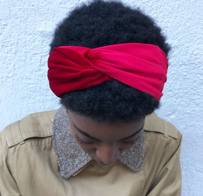 Ruby Red Velvet Headband